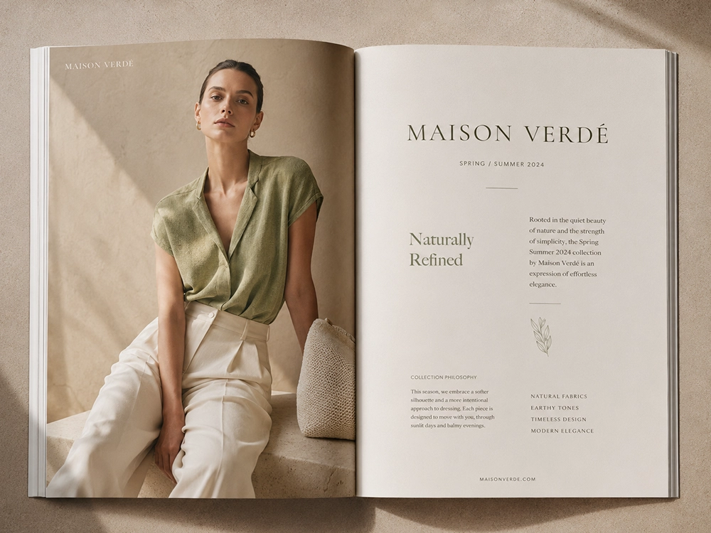 Catalogue magazine pour une marque de mode
