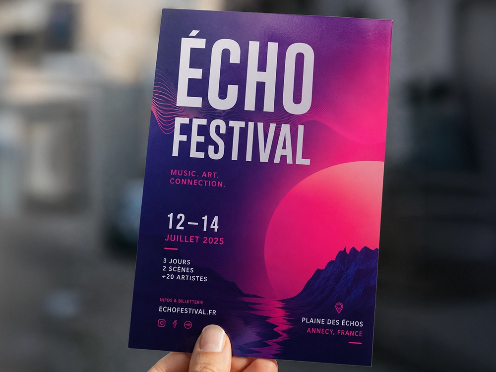 Flyer A5 pour un festival de musique